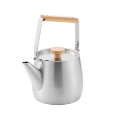 Yoshikawa Aikata Stainless Steel Kettle 1.8L – Natural Wood Handle | Japan