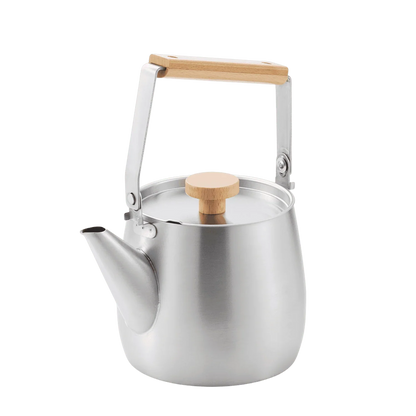 Yoshikawa Aikata Stainless Steel Kettle 1.8L – Natural Wood Handle | Japan