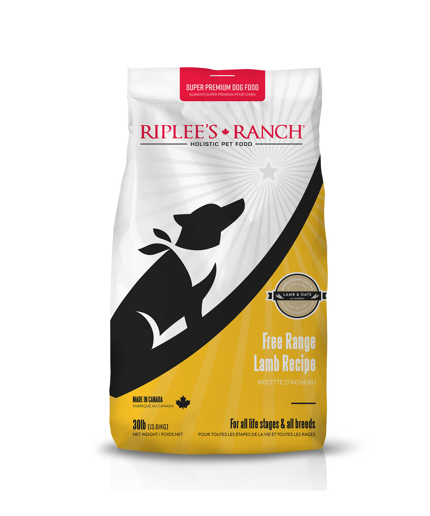 Aliments pour chiens agneau et avoine - sac de 30 lb
