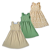 Kids' Bamboo Square Neck Midi Dress | Blue Checkers