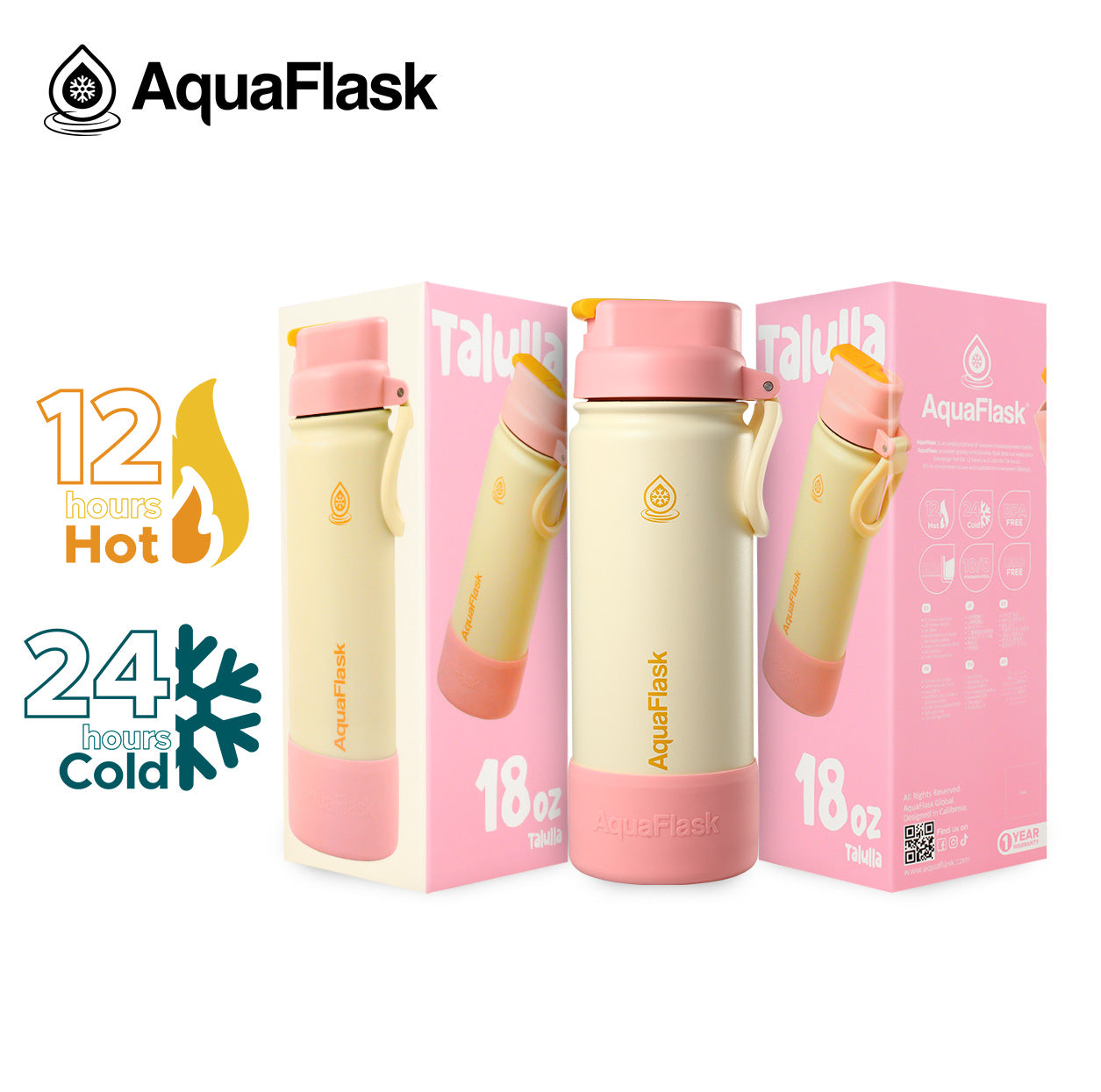 Bouteilles d'eau AquaFlask Kids FlipSip 532 ml (18 oz)