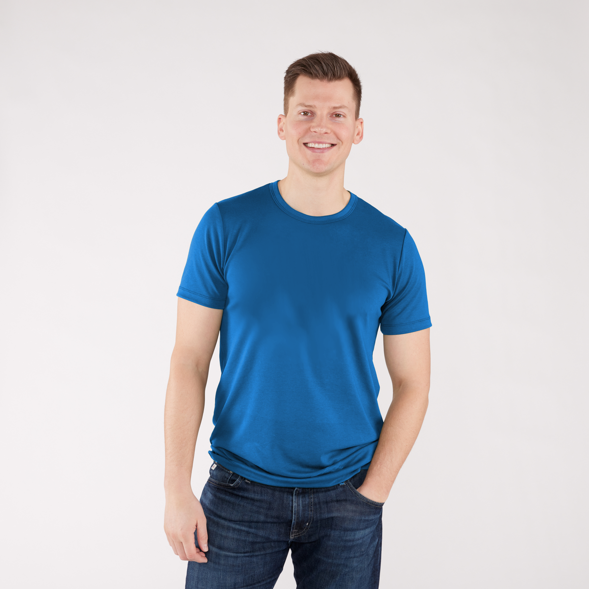 Adult Unisex/Men's Bamboo T-Shirt | Powder Blue