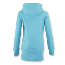 Sweat à capuche zippé long Kora bleu ciel