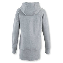 Sweat à capuche zippé long Kora gris chiné