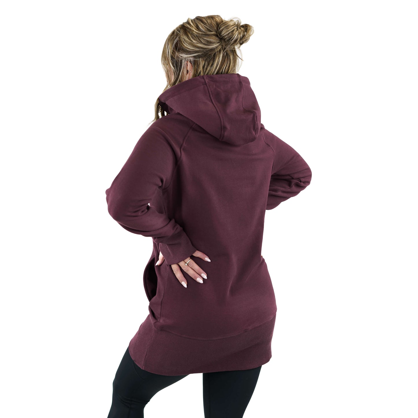 Kora, long hoodie prune