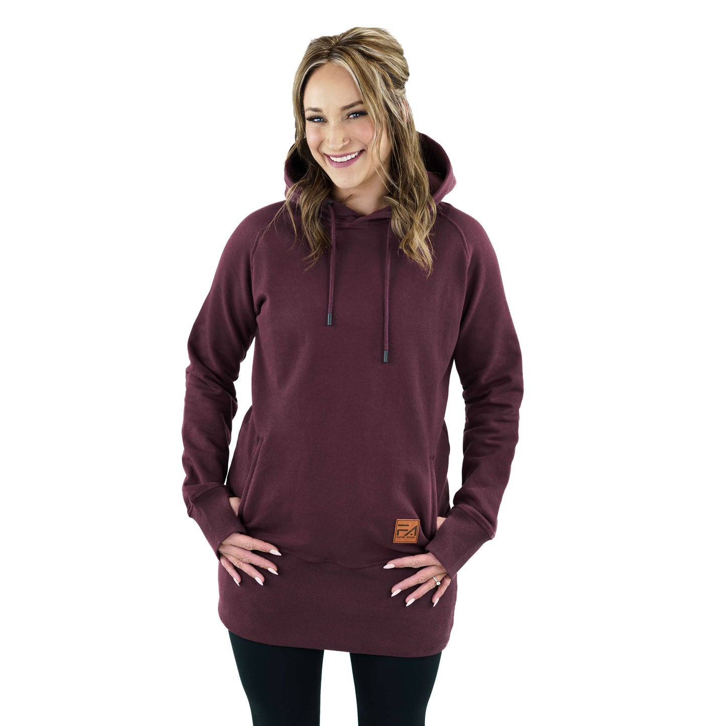 Kora, long hoodie prune