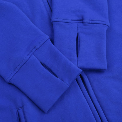 Sweat à capuche zippé Kora bleu roi