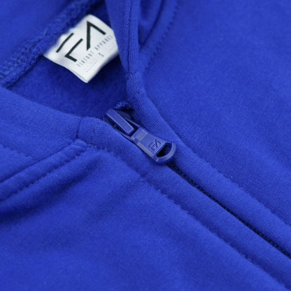 Sweat à capuche zippé Kora bleu roi