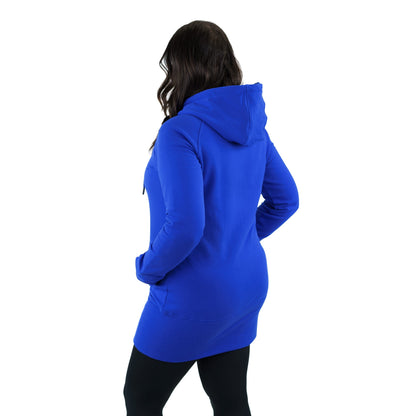 Sweat à capuche zippé Kora bleu roi
