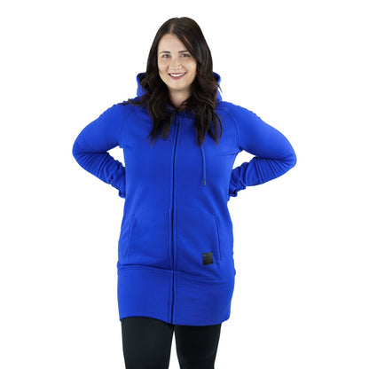 Sweat à capuche zippé Kora bleu roi