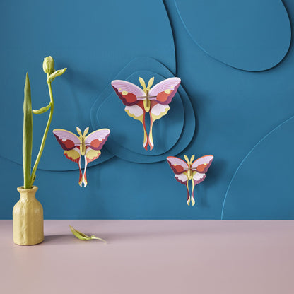 Papillons Comète Lilas<br> Lot de 3