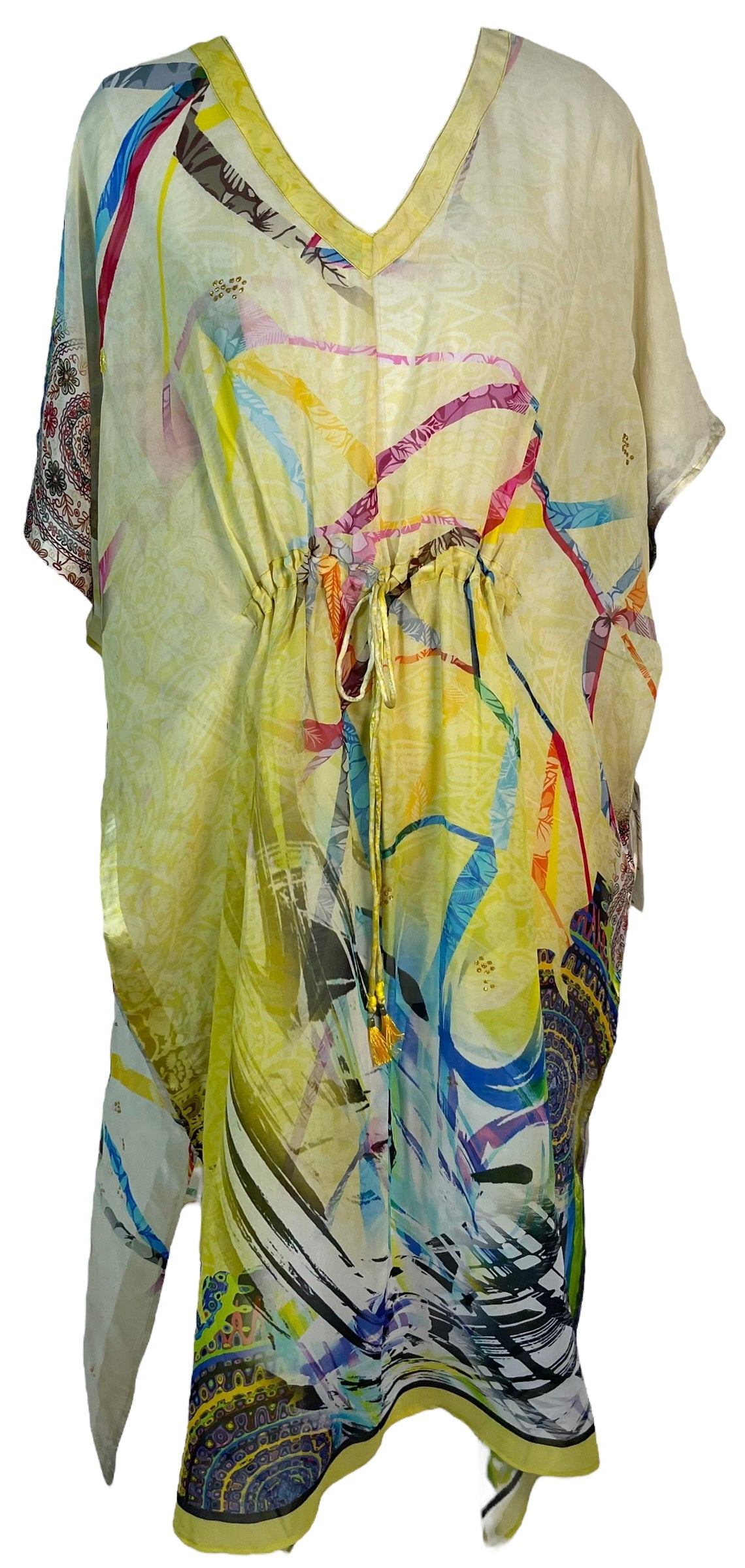 PRG6362 Kaftan long pur coton Avatar transparent