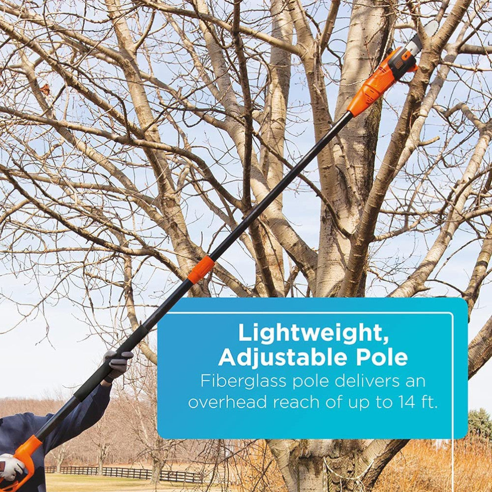 BLACK+DECKER Cordless 20V Max Lithium Ion Battery Powered Pole Saw - Tool only - LPP120B