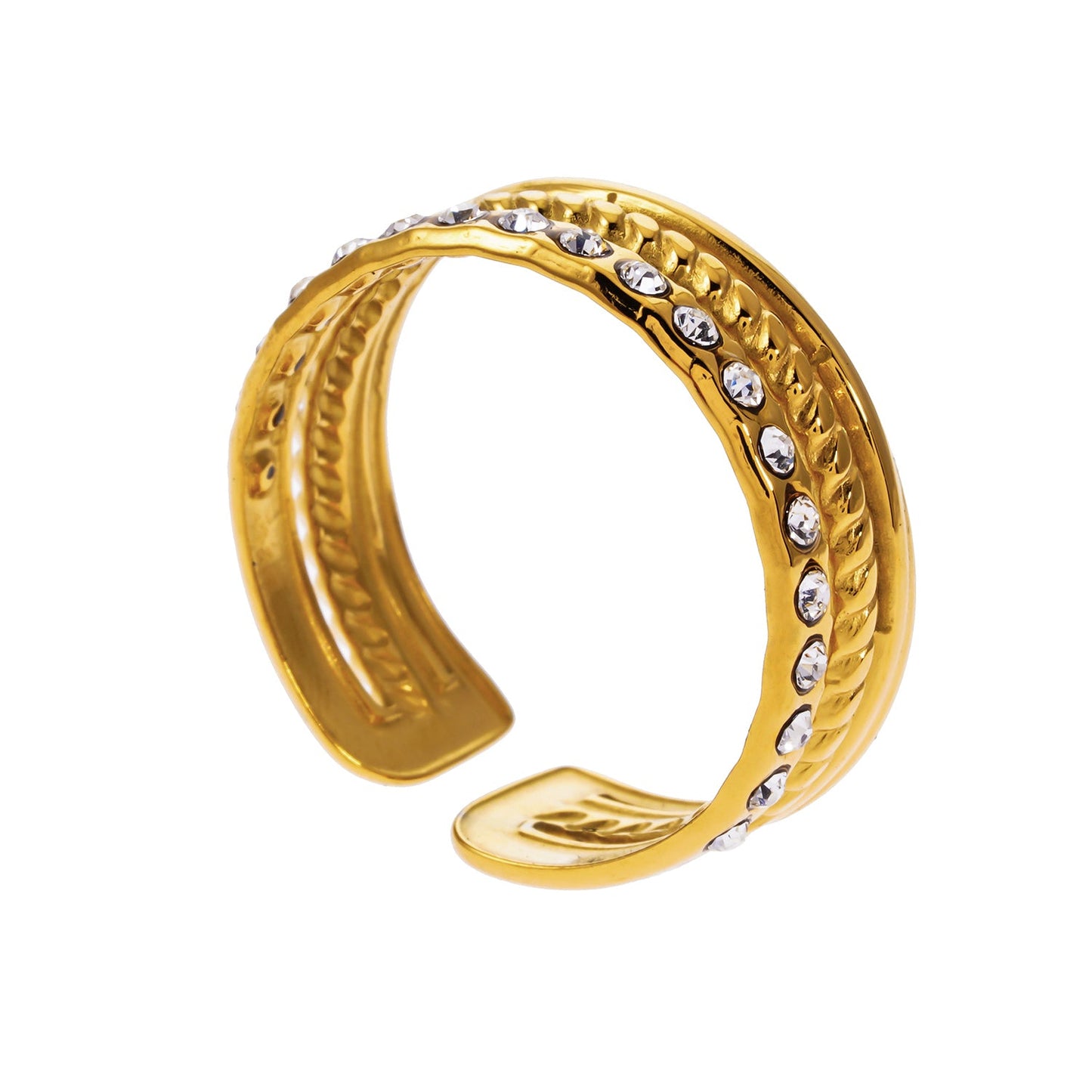LUMINA : Bague ornée de multiples oxydes de zirconium