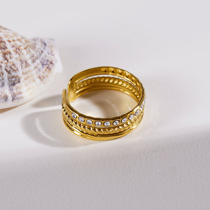 LUMINA : Bague ornée de multiples oxydes de zirconium