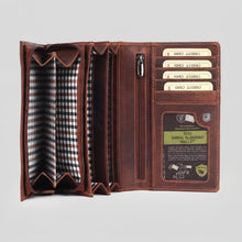 Portefeuille pochette RFID Greenwood en cuir pleine fleur