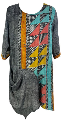 Robe tunique à poche en pure soie PRC6546 Avatar