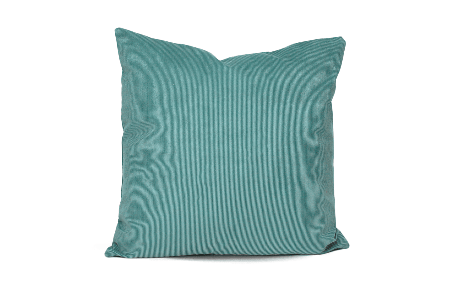 Housse de coussin en velours côtelé lagon