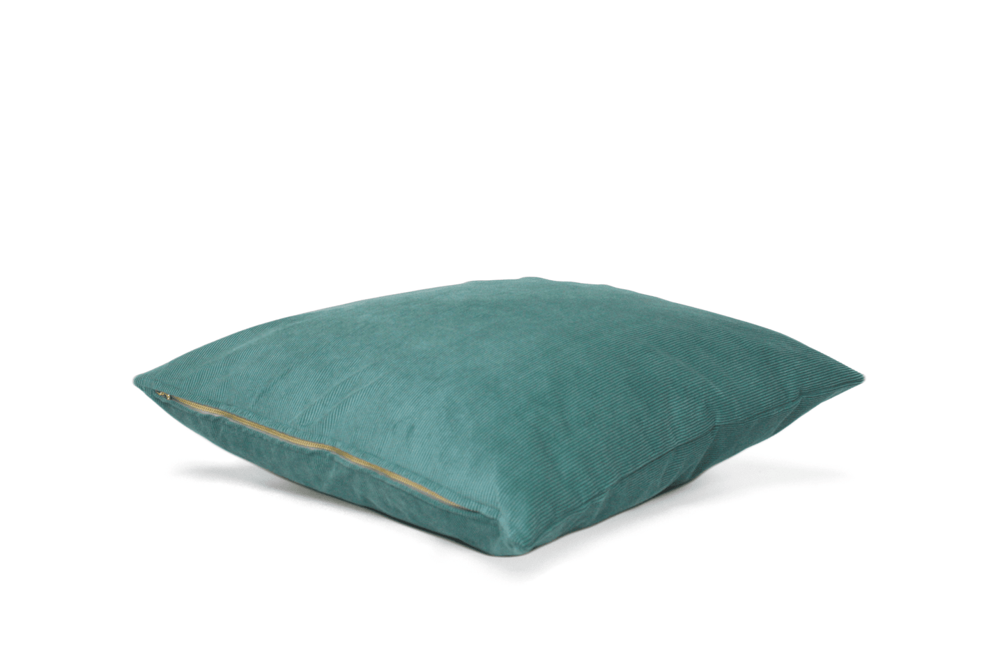 Housse de coussin en velours côtelé lagon