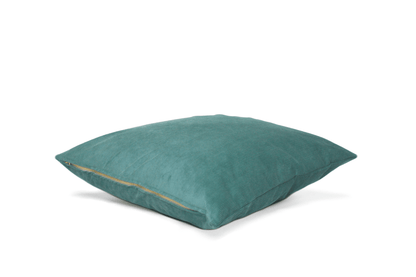 Housse de coussin en velours côtelé lagon