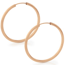 Boucles d'oreilles créoles or rose de 45 mm d'épaisseur