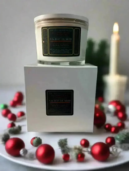 CELESTIAL NOEL | Sacred floral Christmas luxury coconut apricot wax candle