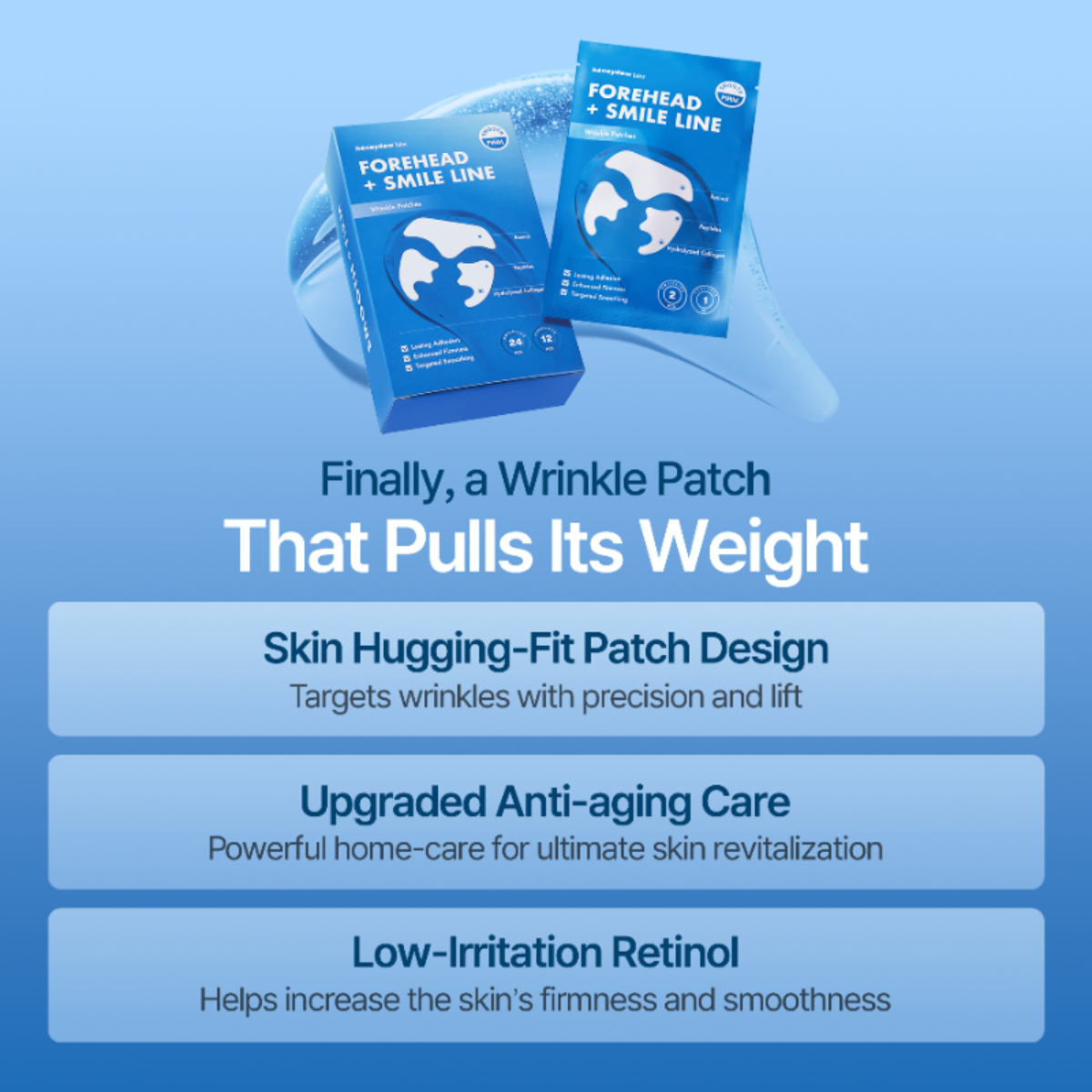 Forehead and Smile Line Wrinkle Patches