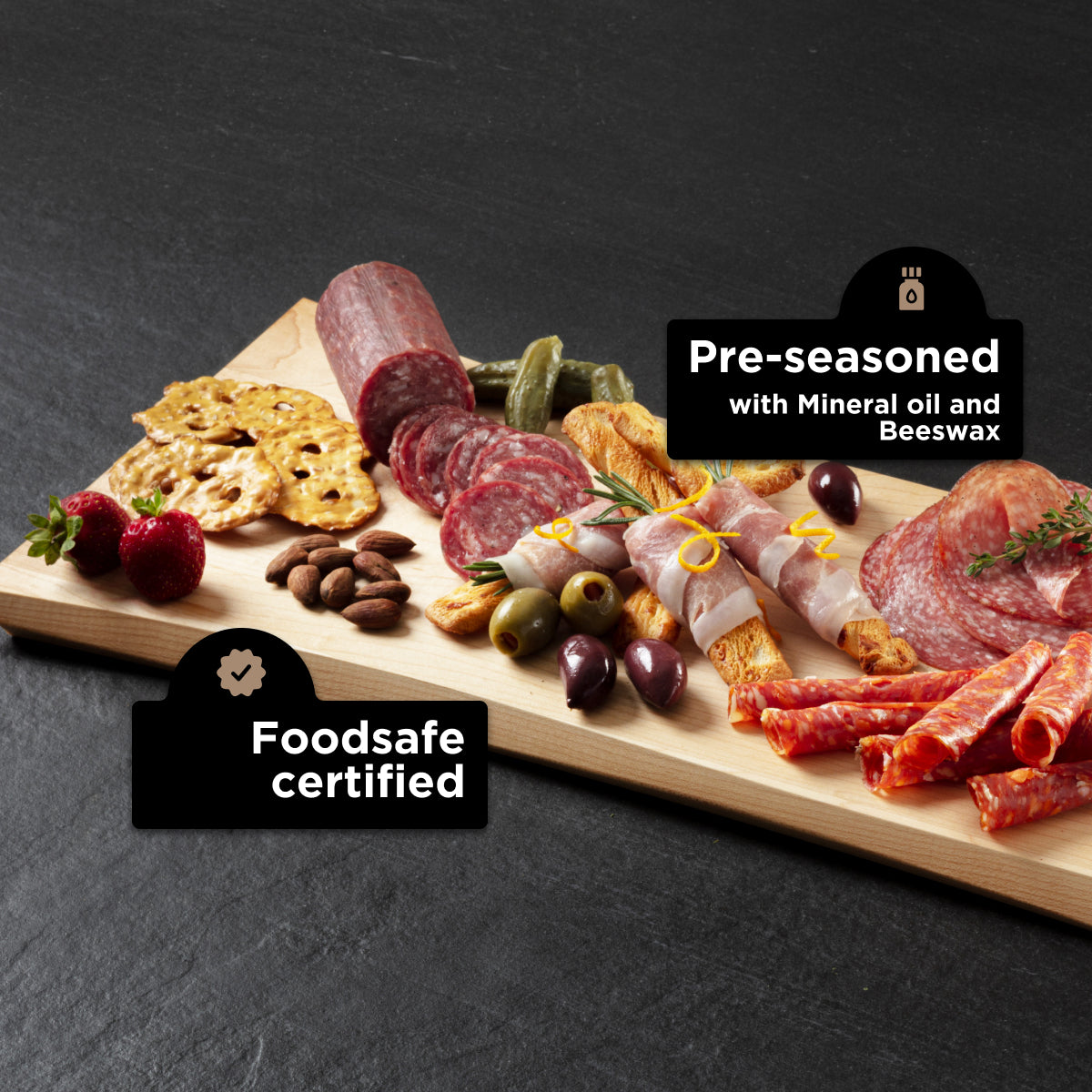 Live Edge Hardwood Charcuterie Board