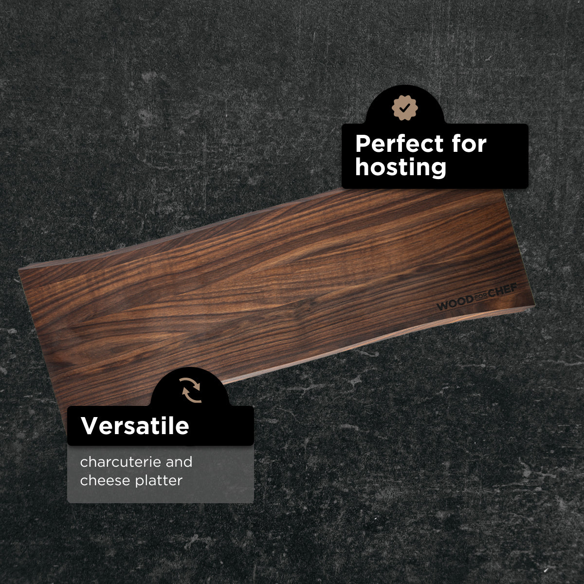 Live Edge Hardwood Charcuterie Board