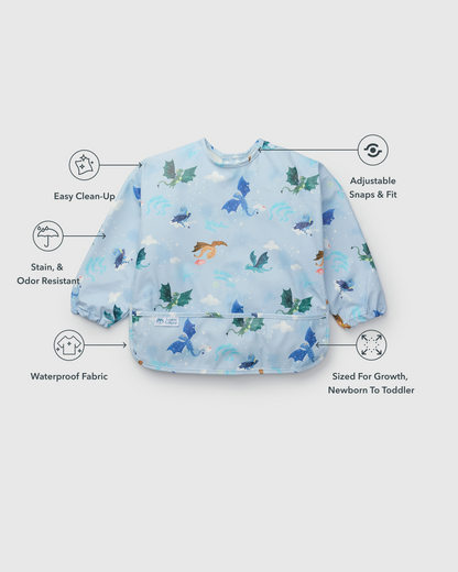 Long Sleeve Bib - Magical Dragons