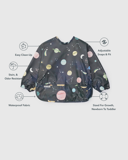 Long Sleeve Bib - Planets