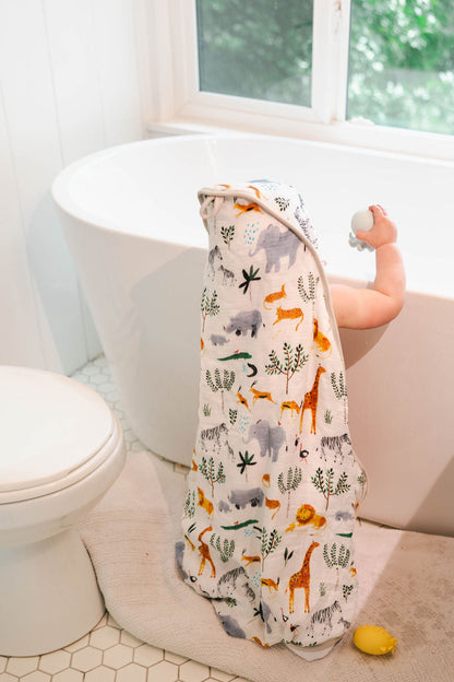 Hooded Towel Set - Safari Jungle