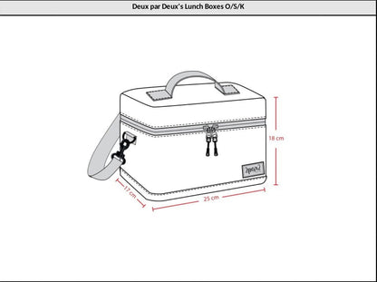Lunch Box Green Cat Print