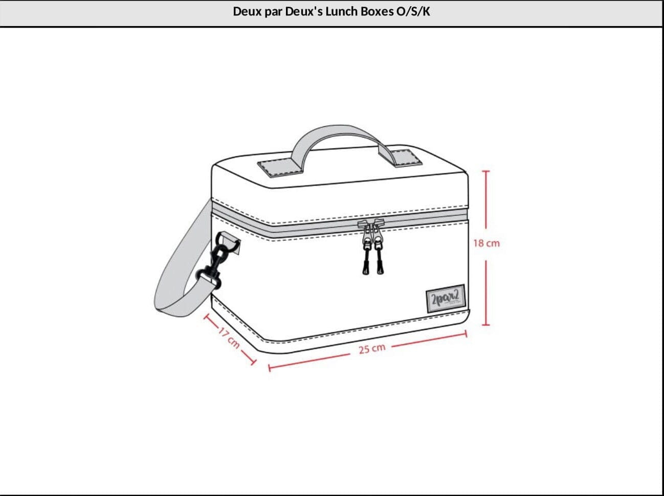 Lunch Box Black Butterfly Print