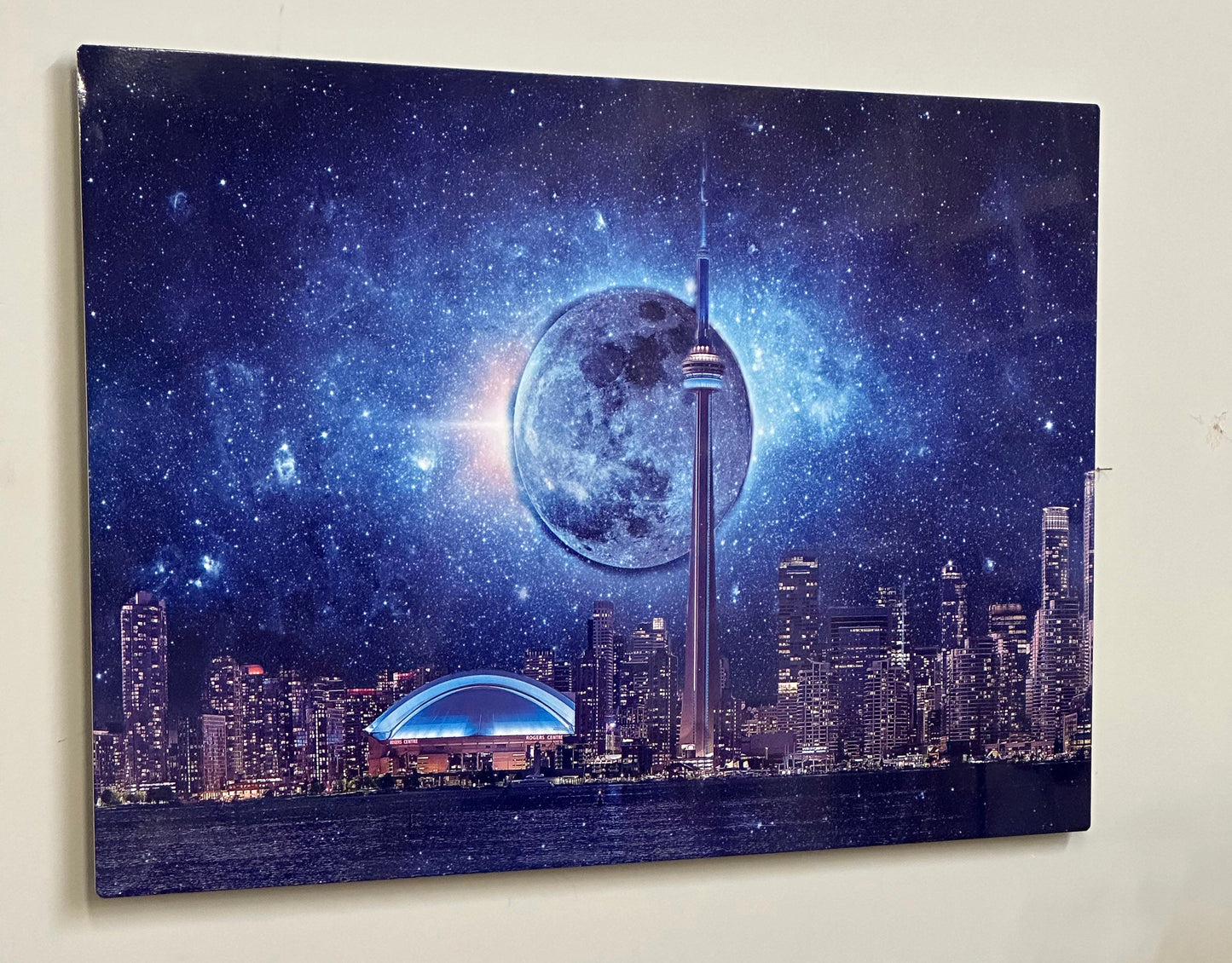 Art mural - Ciel lumineux avec la Tour CN - Impression sur métal aluminium - Toronto - Édition limitée