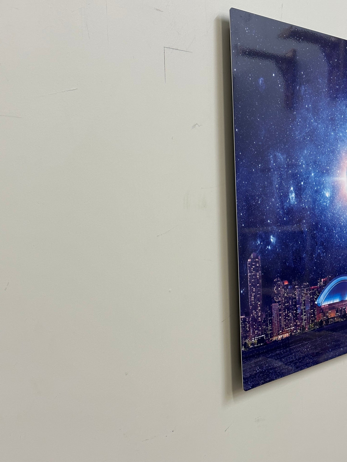 Art mural - Ciel lumineux avec la Tour CN - Impression sur métal aluminium - Toronto - Édition limitée