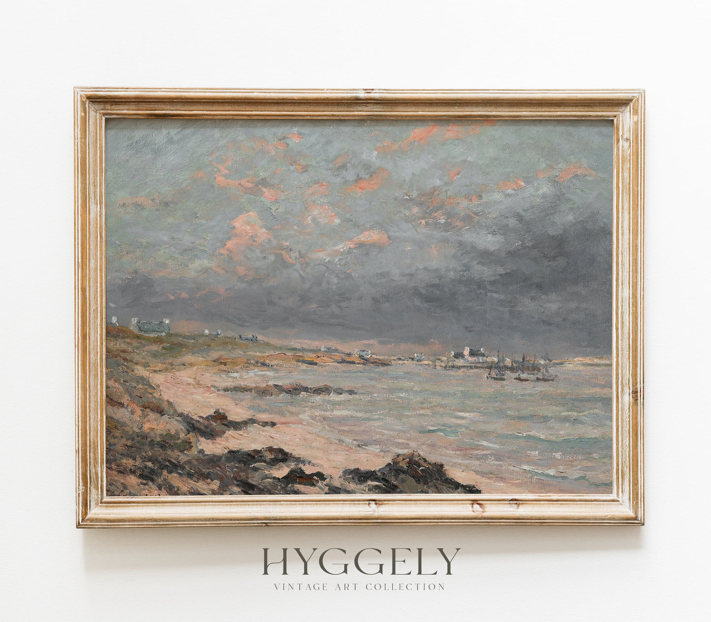 Estampe d'art vintage Paysage côtier L0116