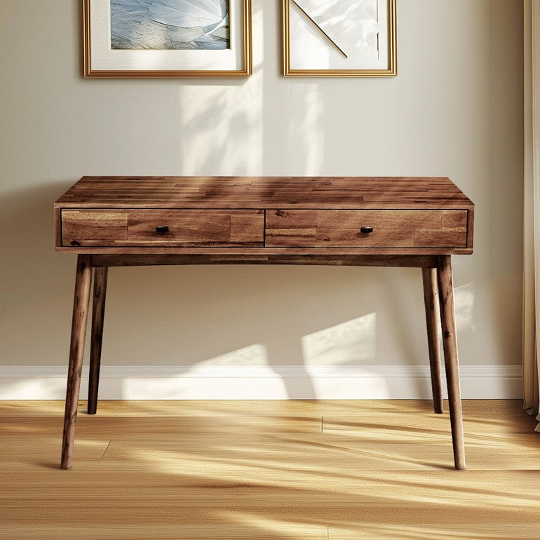 Bureau de travail en bois massif 48" Lagom avec tiroirs