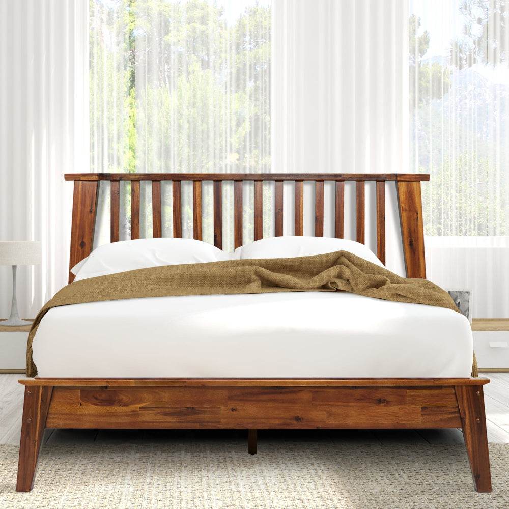 Cadre de lit plateforme en bois de luxe Kaylin