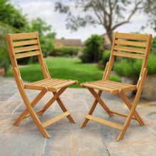 Lot de 2 chaises pliantes Tranquillo Anya en bois d'acacia