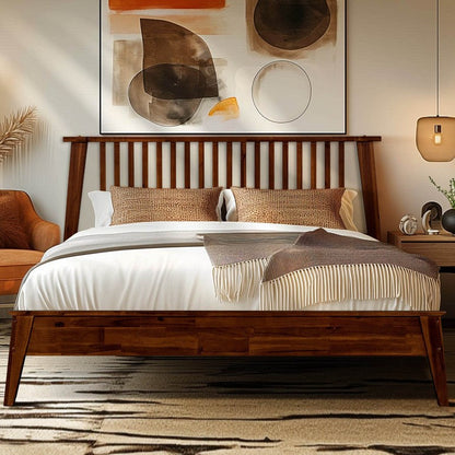 Cadre de lit en bois massif Kaylin