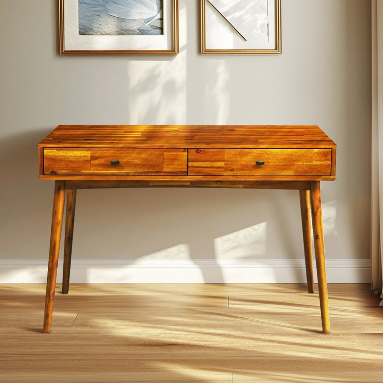 Bureau de travail en bois massif 48" Lagom avec tiroirs