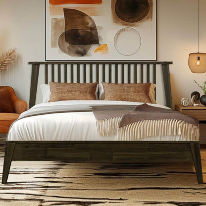 Cadre de lit en bois massif Kaylin