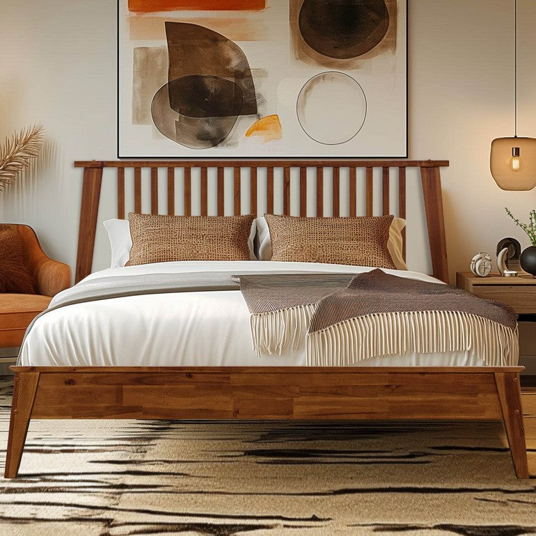 Cadre de lit en bois massif Kaylin