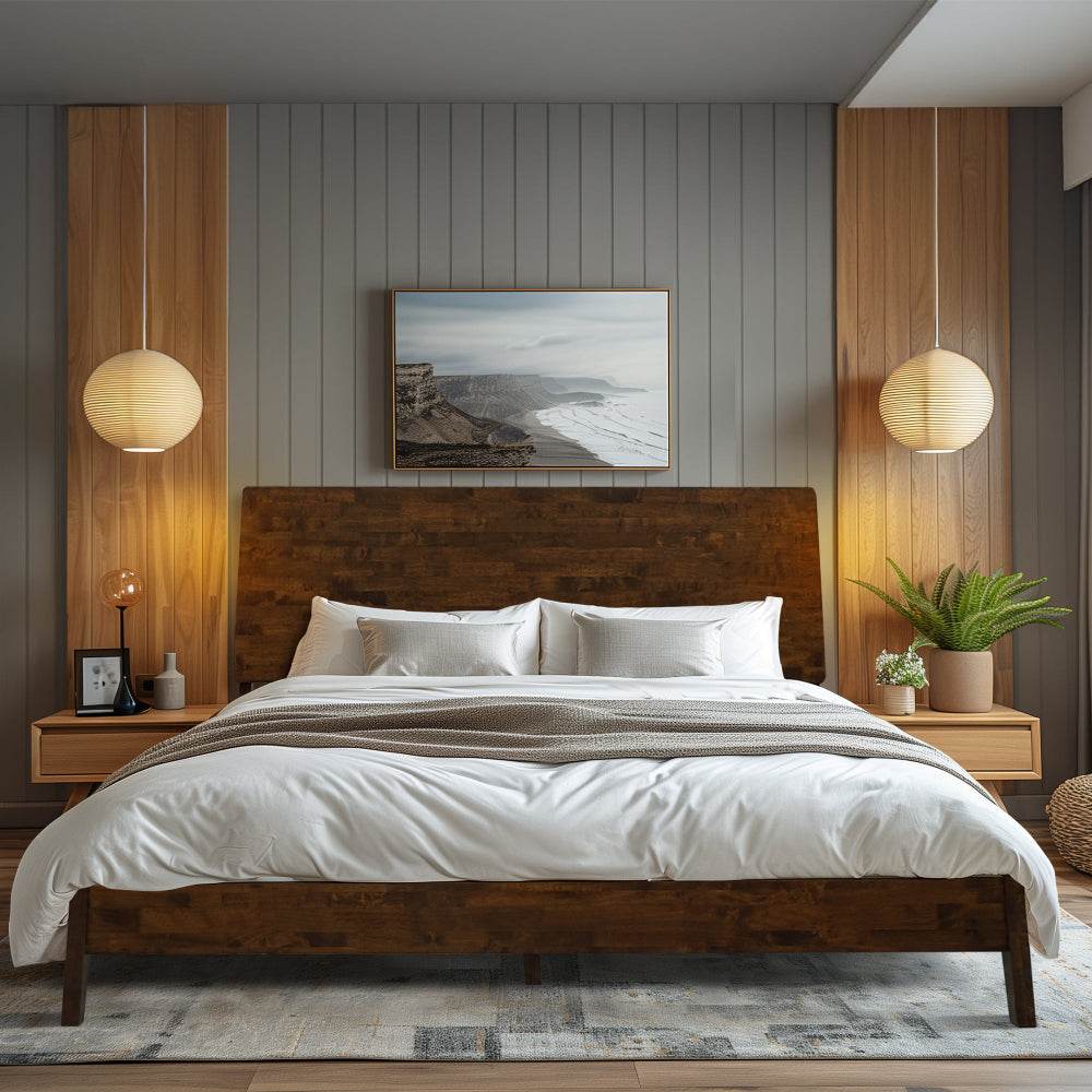 Cadre de lit plateforme en bois Serenity Deluxe