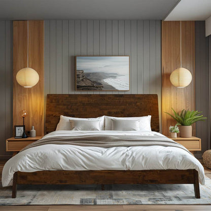 Cadre de lit plateforme en bois Serenity Deluxe