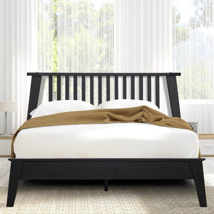 Cadre de lit plateforme en bois de luxe Kaylin