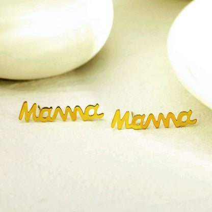 Boucles d'oreilles clous MAMAN