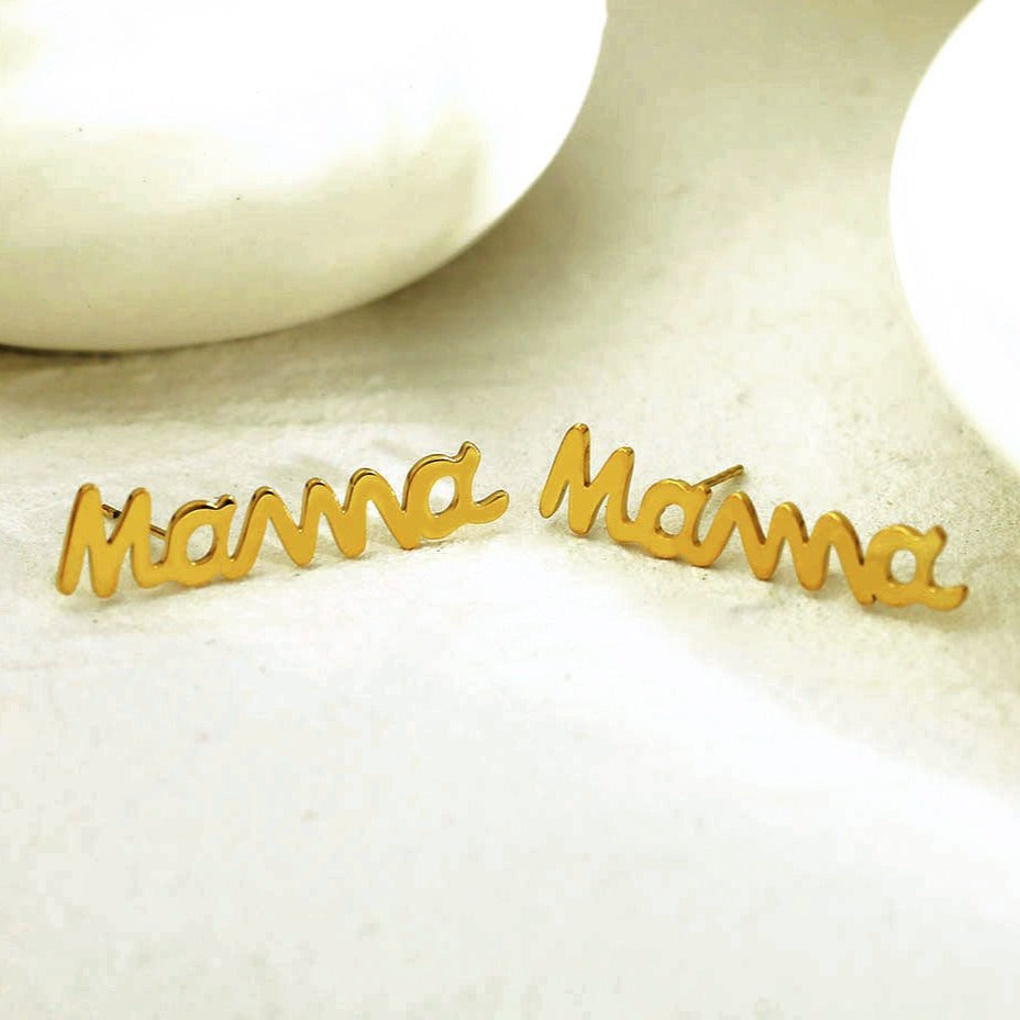 Boucles d'oreilles clous MAMAN