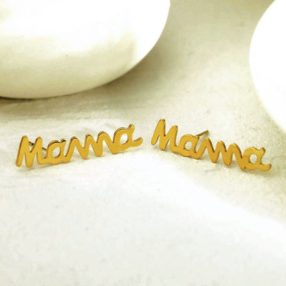 Boucles d'oreilles clous MAMAN